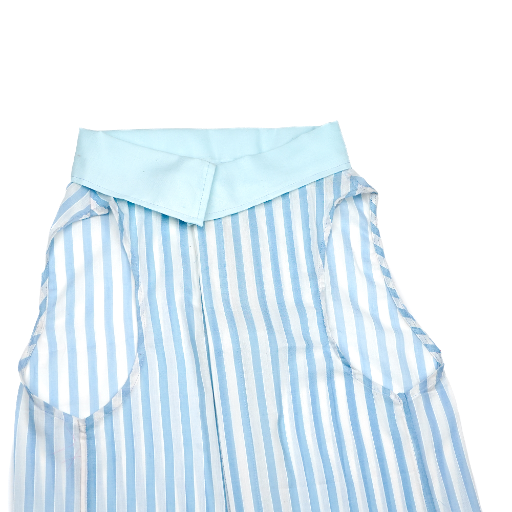 Skatrs Cotton Shirt for Dogs and Cats (Blue and White Stripes)