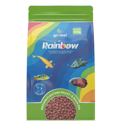 Growel Rainbow Medium 5.5mm Floating Pellet for Fish