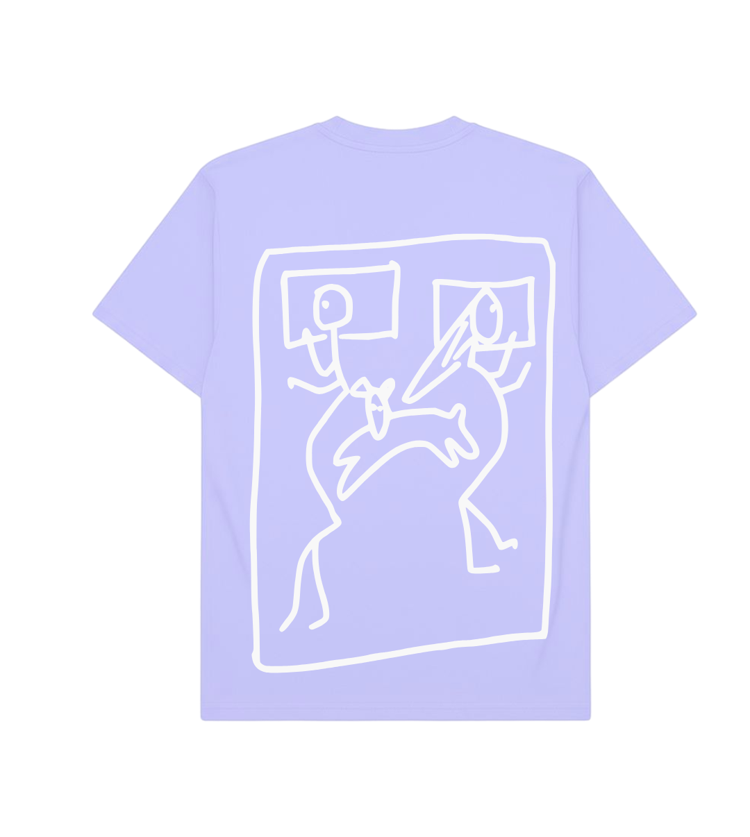 Hoomans Snuggle Sandwich T Shirt for Men and Women (Lavender)