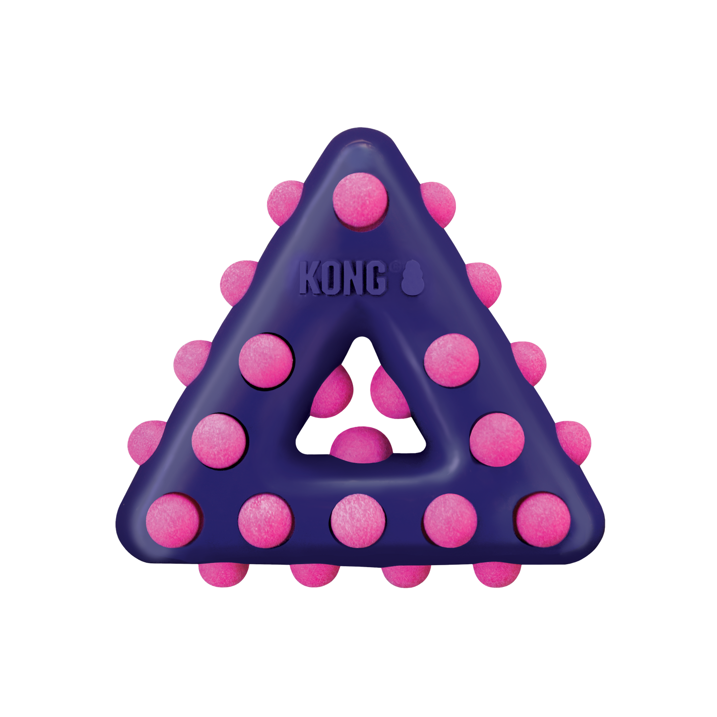 Kong Dotz Triangle Toy for Dogs (Purple & Pink)