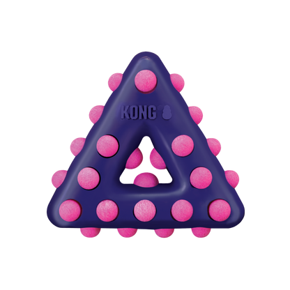 Kong Dotz Triangle Toy for Dogs (Purple & Pink)