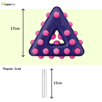 Kong Dotz Triangle Toy for Dogs (Purple & Pink)
