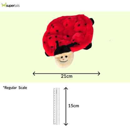 Zippy Paws Squeakie Crawler Betsey the Ladybug Plush Toy for Dogs