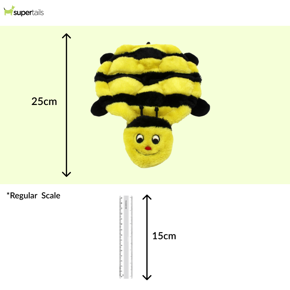 Zippy Paws Squeakie Crawler Bertie the Bee Plush Toy for Dogs