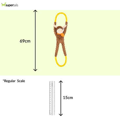 Zippy Paws RopeTugz Moose Plush Toy for Dogs