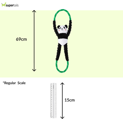 Zippy Paws RopeTugz Panda Plush Toy for Dogs