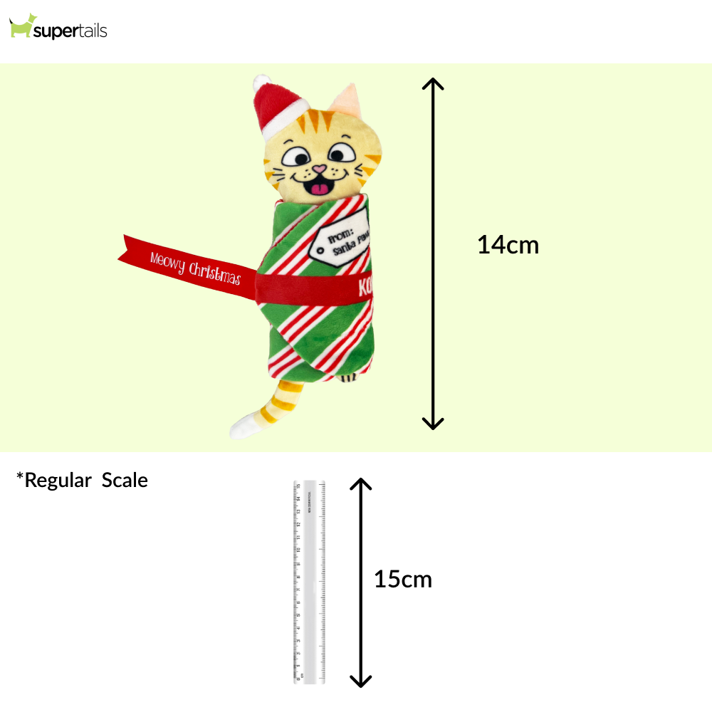 Kong Pull A Partz Present Toy for Cats (Red & Yellow)