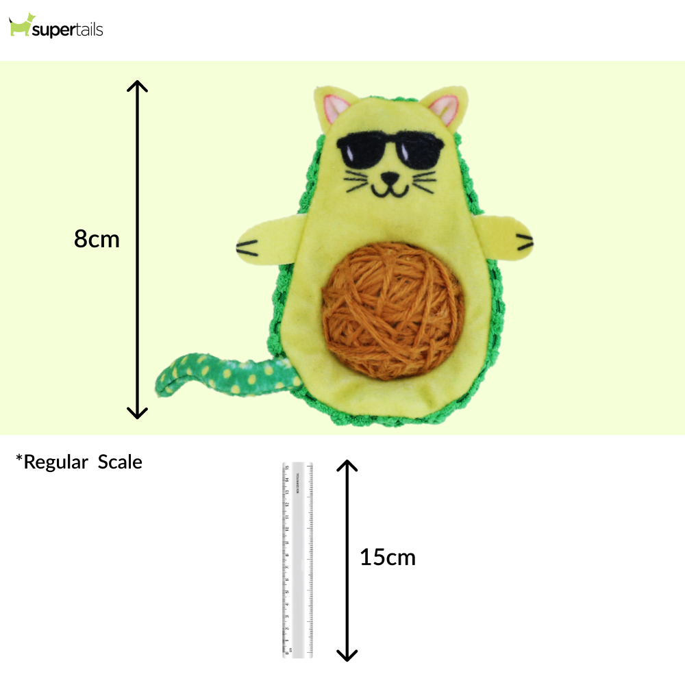 Kong Wrangler Avocato Toy for Cats (Green)