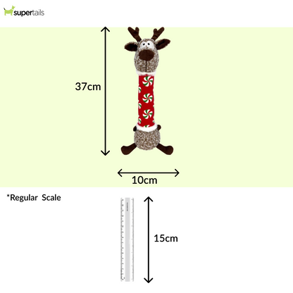 Kong Shakers Luvs Reindeer Toy for Dogs (Red & Green)