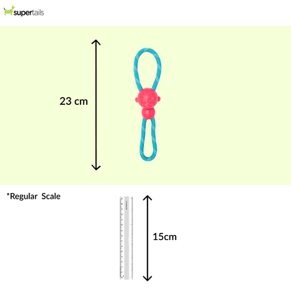 Zippy Paws ZippyTuff Monkey RopeTugz Plush Toy for Dogs (Pink)