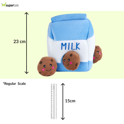 Zippy Paws Zippy Burrows Milk and Cookies Plush Toy for Dogs