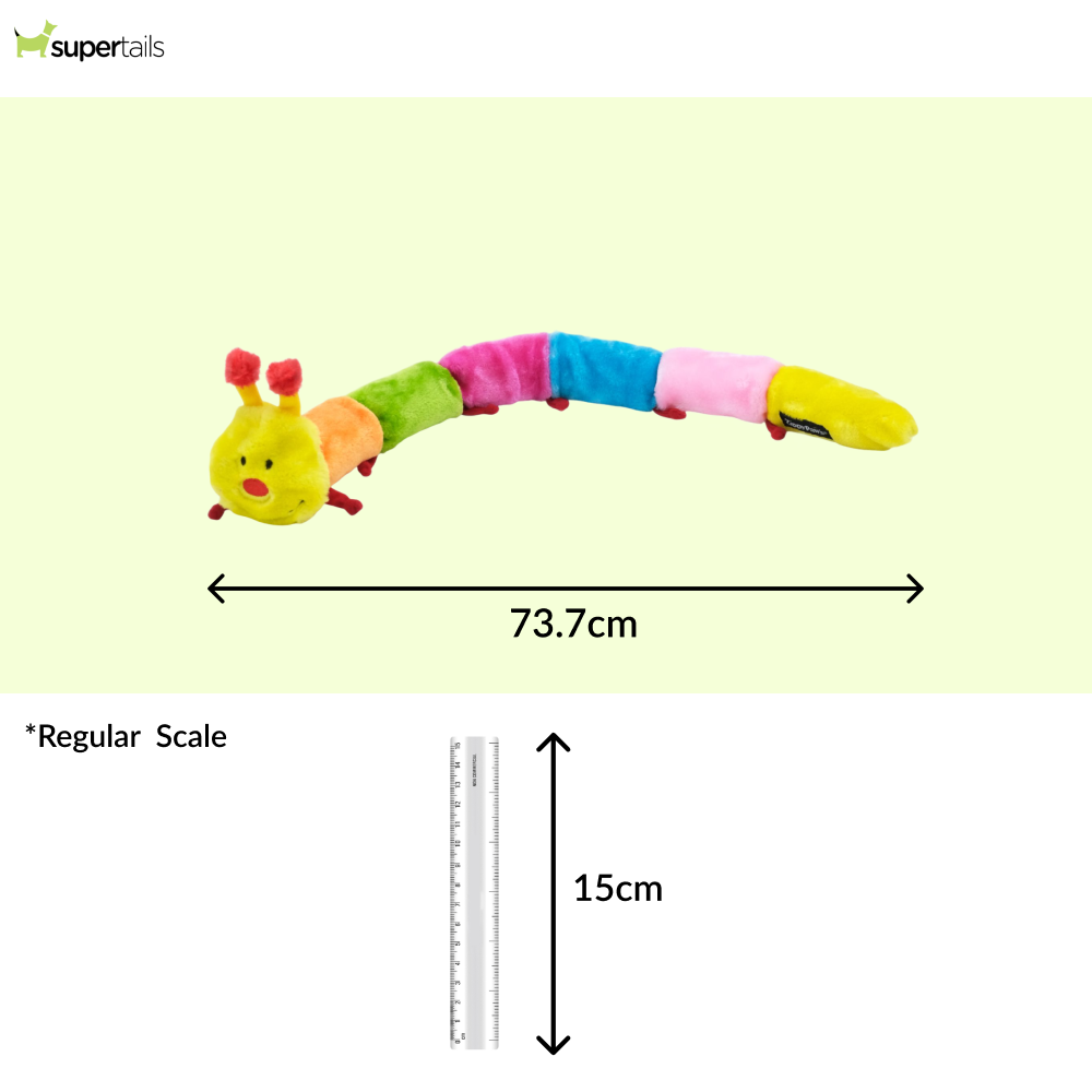 Zippy Paws Blasters Caterpiller Jumbo Plush Toy for Dogs