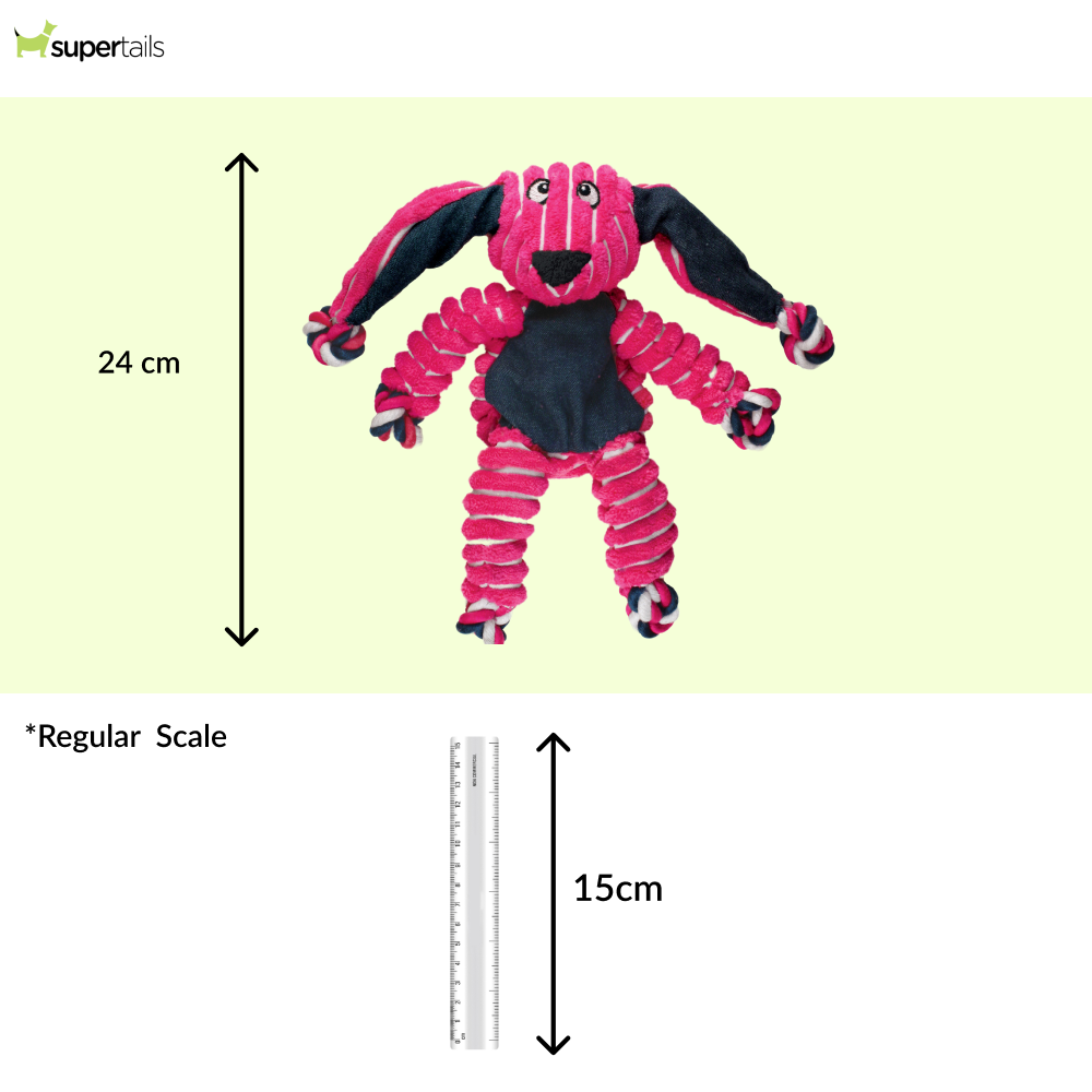 Kong Cozie Floppy Rabbit Toy for Dogs (Pink)