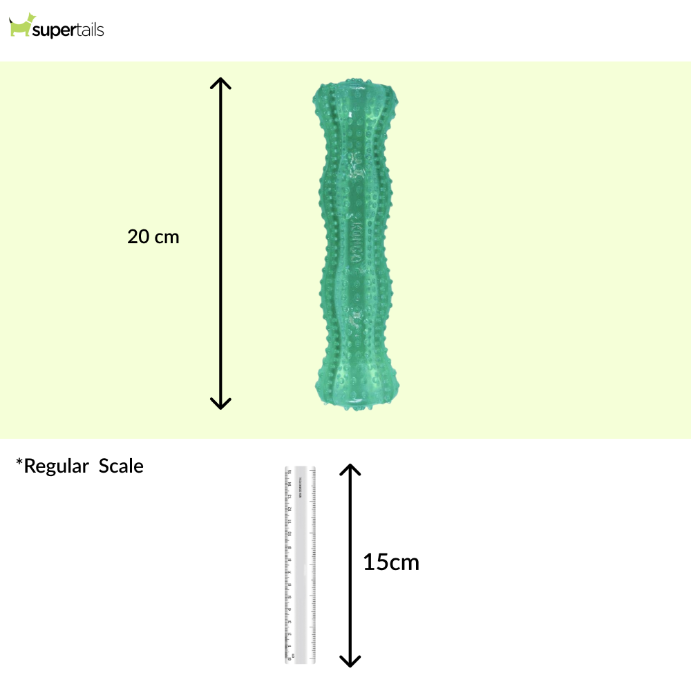 Kong Squeezz Dental Stick Toy for Dogs (Green)