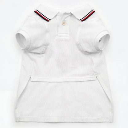 Tommy Hilfiger Heritage Polo Tshirt for Dogs (Optic White)