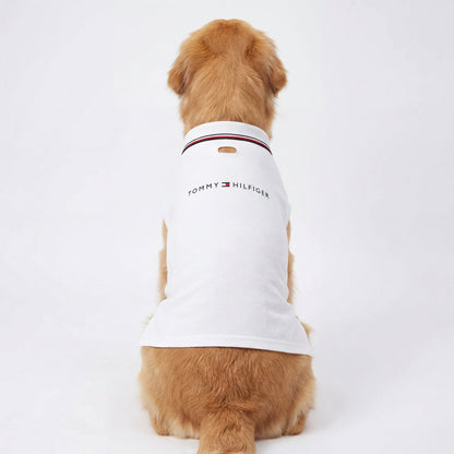 Tommy Hilfiger Heritage Polo Tshirt for Dogs (Optic White)