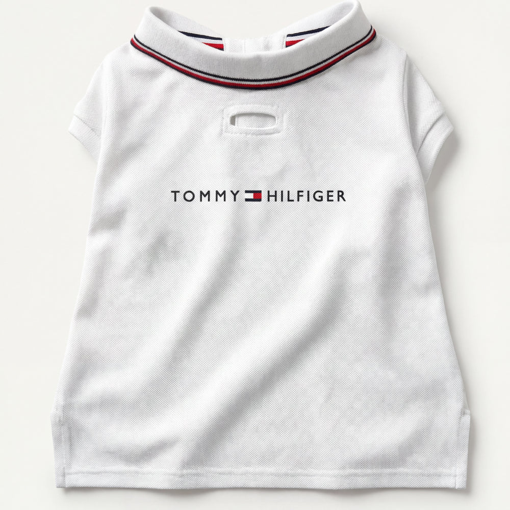 Tommy Hilfiger Heritage Polo Tshirt for Dogs (Optic White)