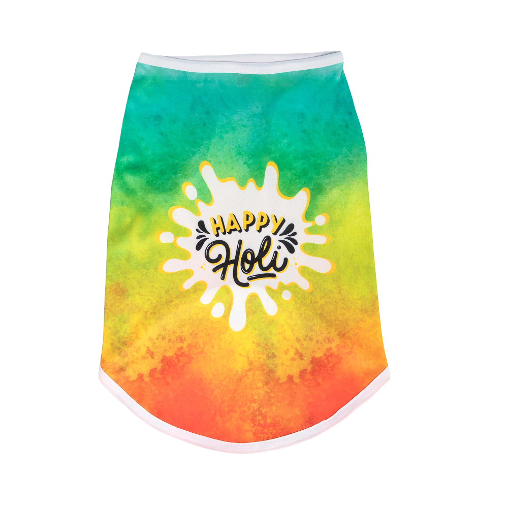 Pets Way Tie & Dye Holi T shirt for Dogs