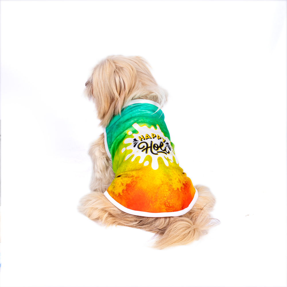 Pets Way Tie & Dye Holi T shirt for Dogs