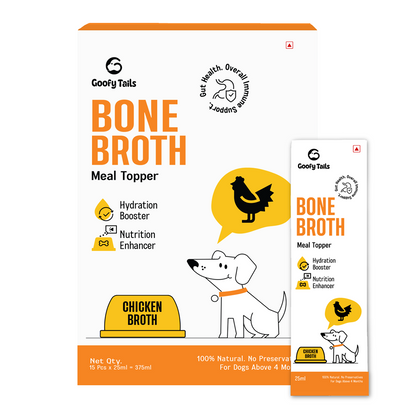Goofy Tails Chicken Bone Broth Dog for X Small & Small Dogs 25ml (Pack of 15)
