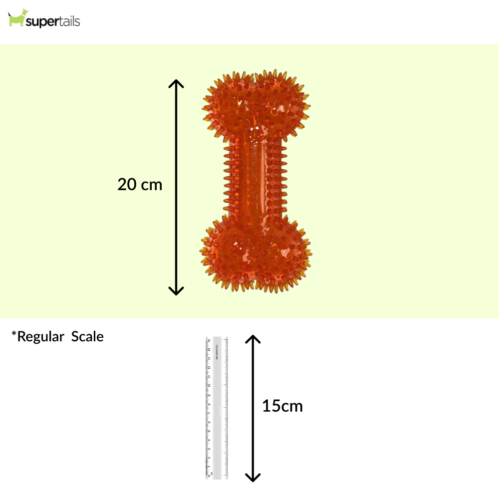Petsport Gorilla Spiky Bone Toy for Dogs (Red)