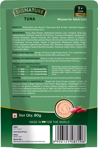 Signature Grain Zero Tuna Mousse Adult Cat Wet Food
