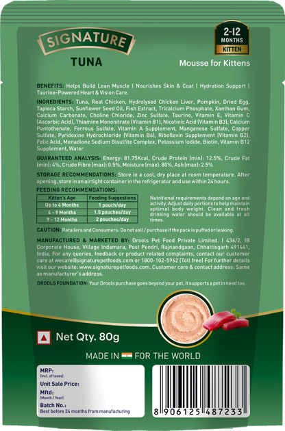 Signature Grain Zero Tuna Mousse Kitten Cat Wet Food