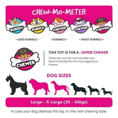 Zippy Paws ZippyTuff Waggle Ball Jumbo Plush Toy for Dogs