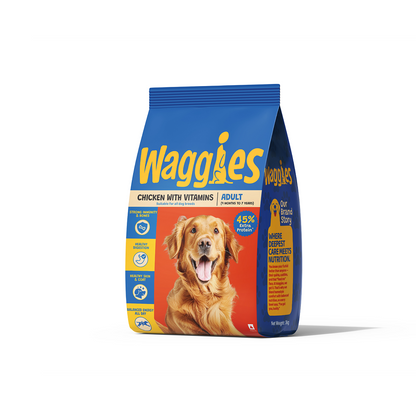 Waggies Chicken with Vitamins All Breed Adult Dog Dry Food