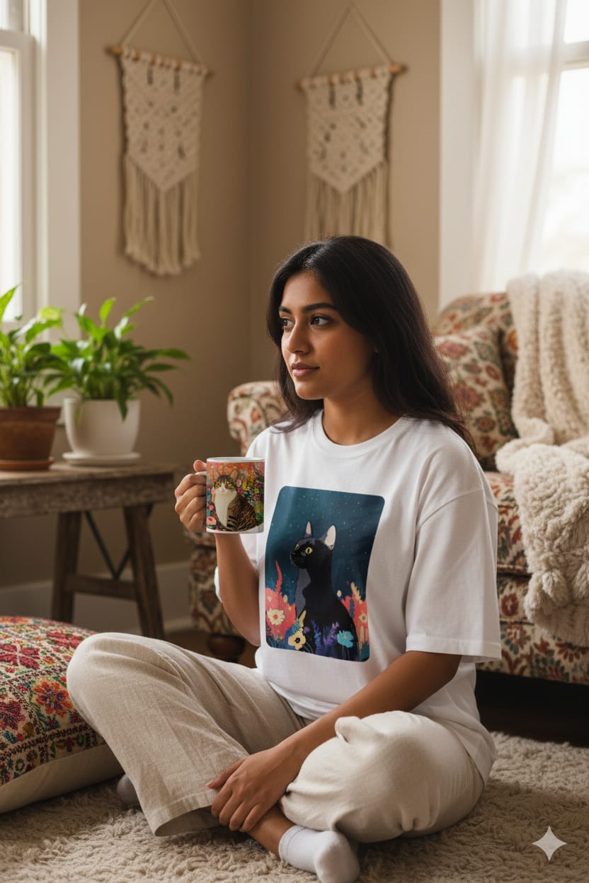 EverythingBoho Cat Paradiso Coffee Mug