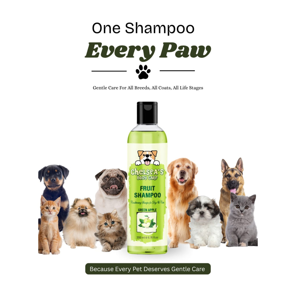 Dr. Chelsea's Green Apple Fruit Conditing Shampoo for Cats & Dogs