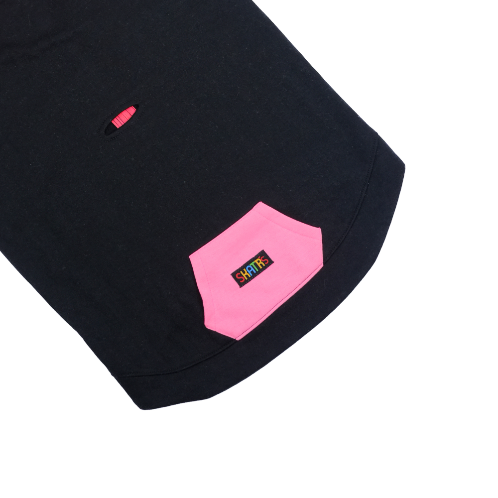 Skatrs Midnight Pop In-Style Hoodie For Dogs and Cats (Black & Neon Pink)