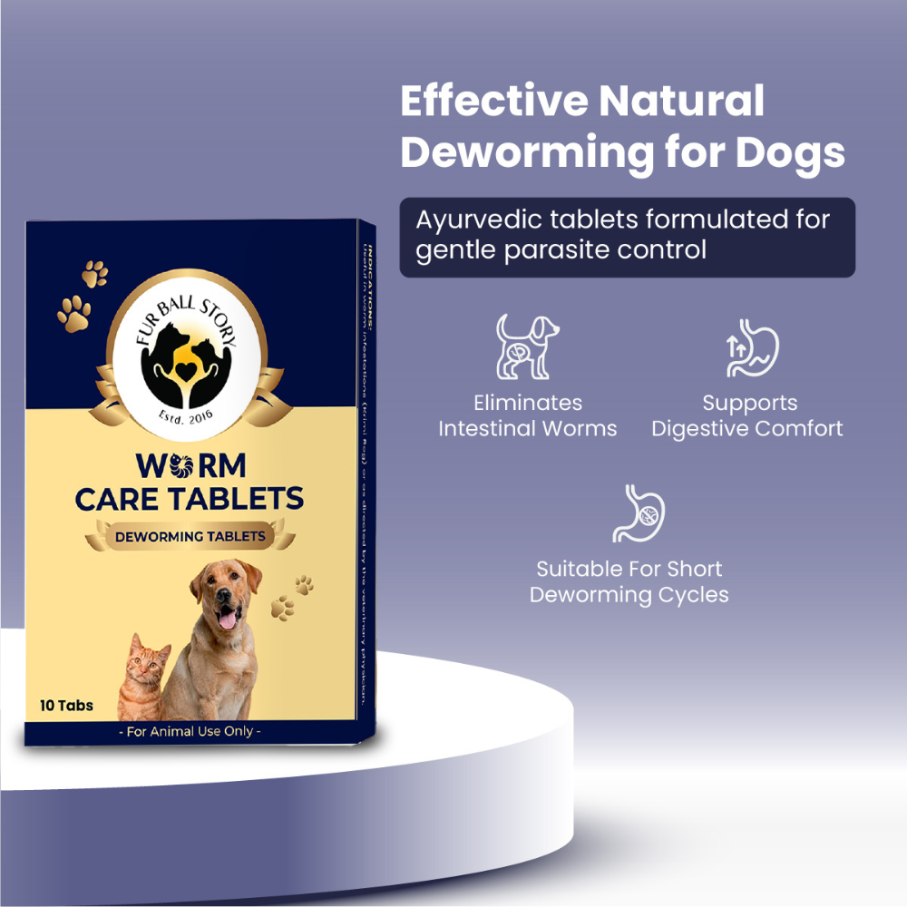 FurBall Story Worm No More Deworming Tablet for Dogs and Cats