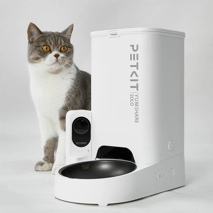 Petkit YumShare Solo Automatic 2.4G WiFi Food Dispenser with HD Camera for Dogs and Cats