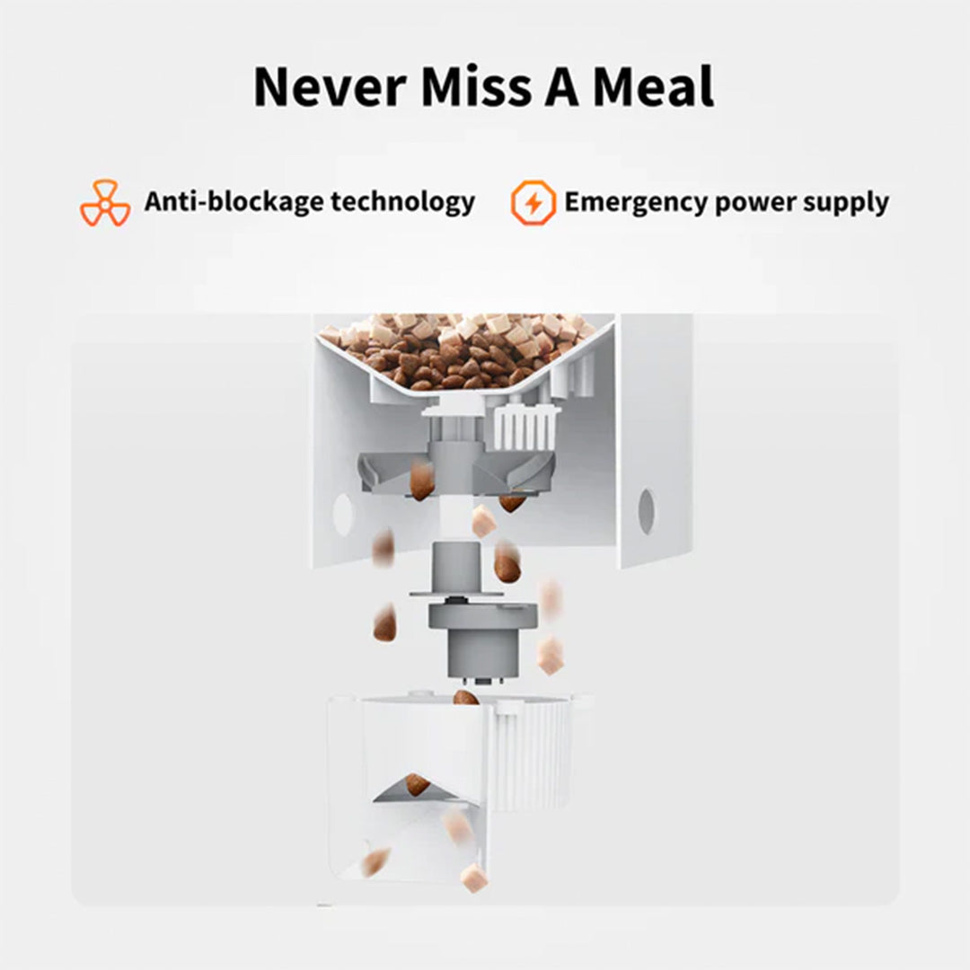 Petkit YumShare Solo Automatic 2.4G WiFi Food Dispenser with HD Camera for Dogs and Cats