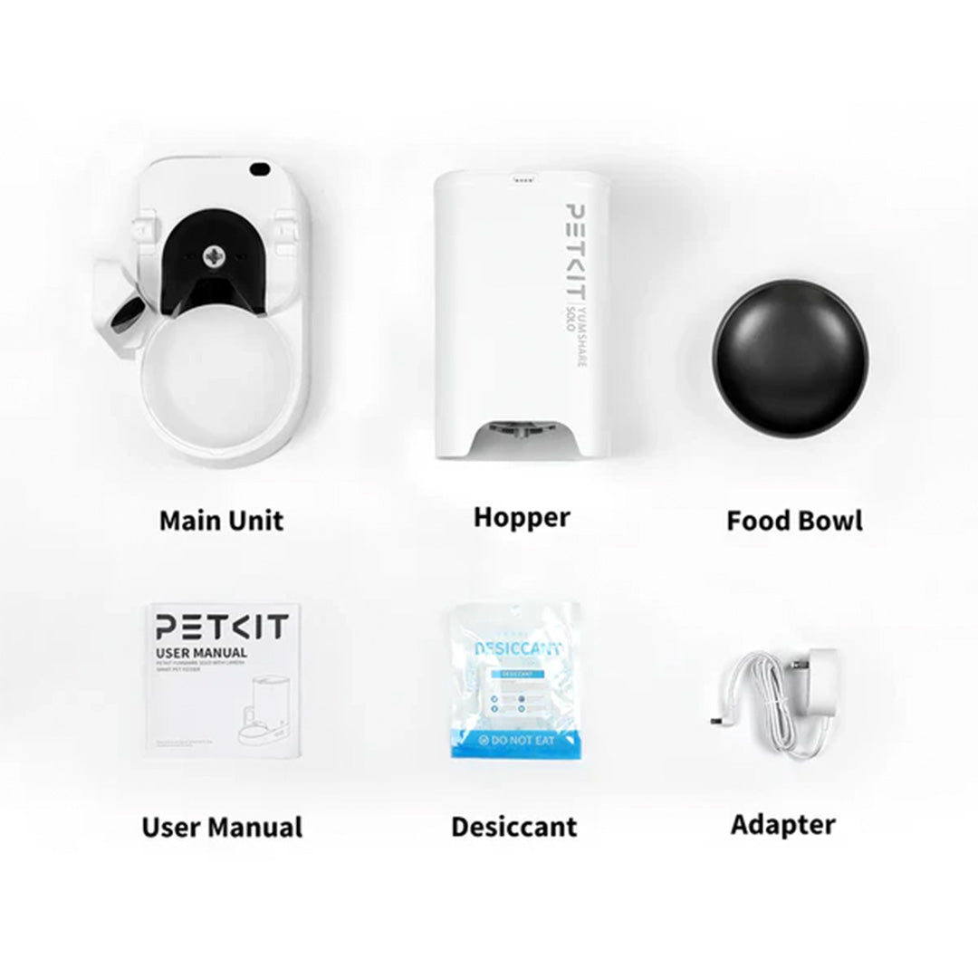 Petkit YumShare Solo Automatic 2.4G WiFi Food Dispenser with HD Camera for Dogs and Cats