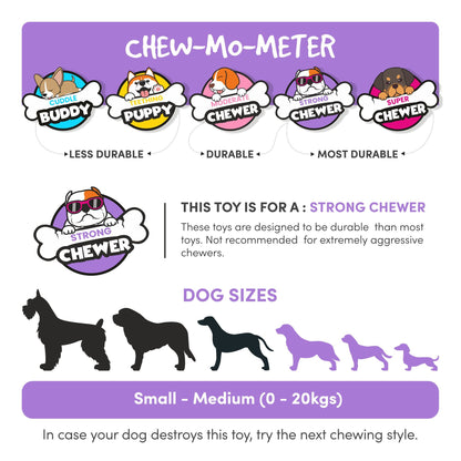 Zippy Paws Zippy Blueberry Tuff Donutz Plush Toy for Dogs