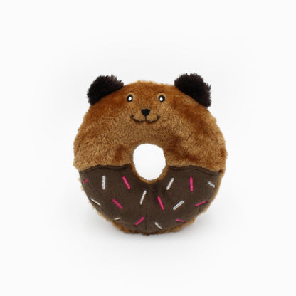 Zippy Paws Buddies Bear Donutz Plush Toy for Dogs