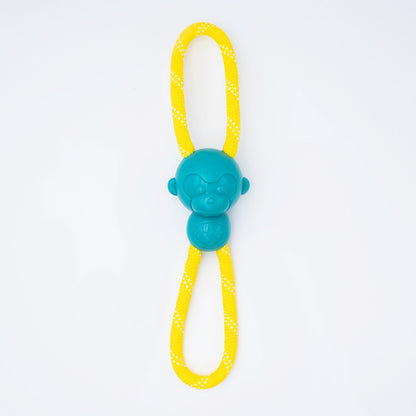Zippy Paws ZippyTuff Monkey RopeTugz Plush Toy for Dogs (Teal)