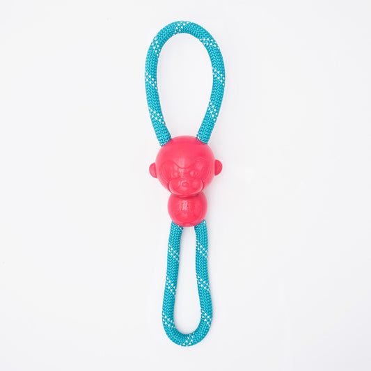 Zippy Paws ZippyTuff Monkey RopeTugz Plush Toy for Dogs (Pink)