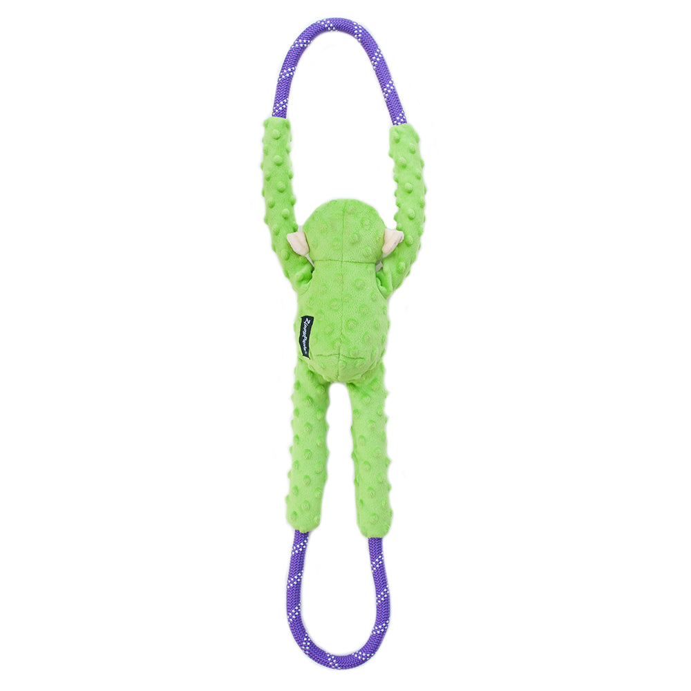 Zippy Paws RopeTugz Monkey Green Plush Toy for Dogs