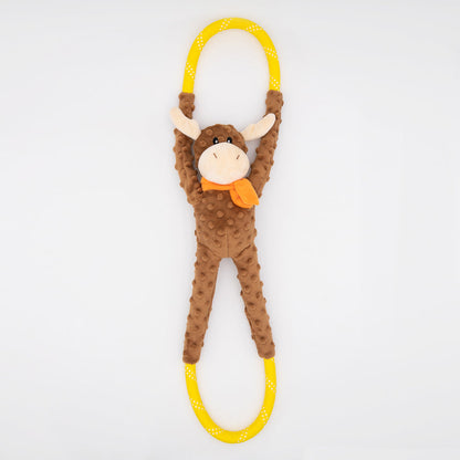 Zippy Paws RopeTugz Moose Plush Toy for Dogs