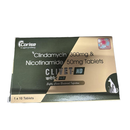 Corise Clivet ND Tablet (Clindamycin & Nicotinamide) for Dogs and Cats