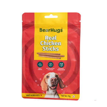BearHugs Real Chicken Soft & Chewy Sticks Dog Treats