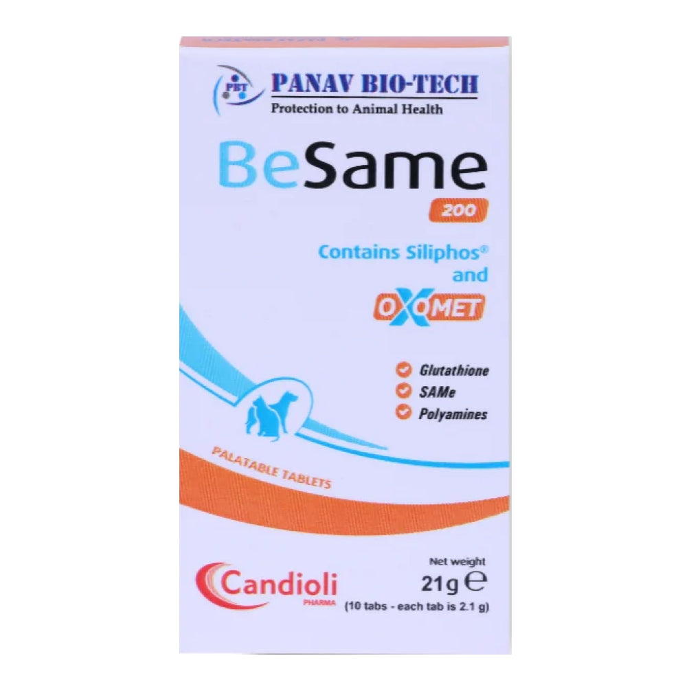 Candioli Besame 200mg Tablet Liver Supplement for Dogs and Cats (pack of 10 tablets)