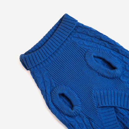 Skatrs Blue Sweater For Dogs and Cats