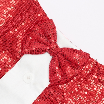 Skatrs Red Tuxedo Party Bandana for Dogs and Cats