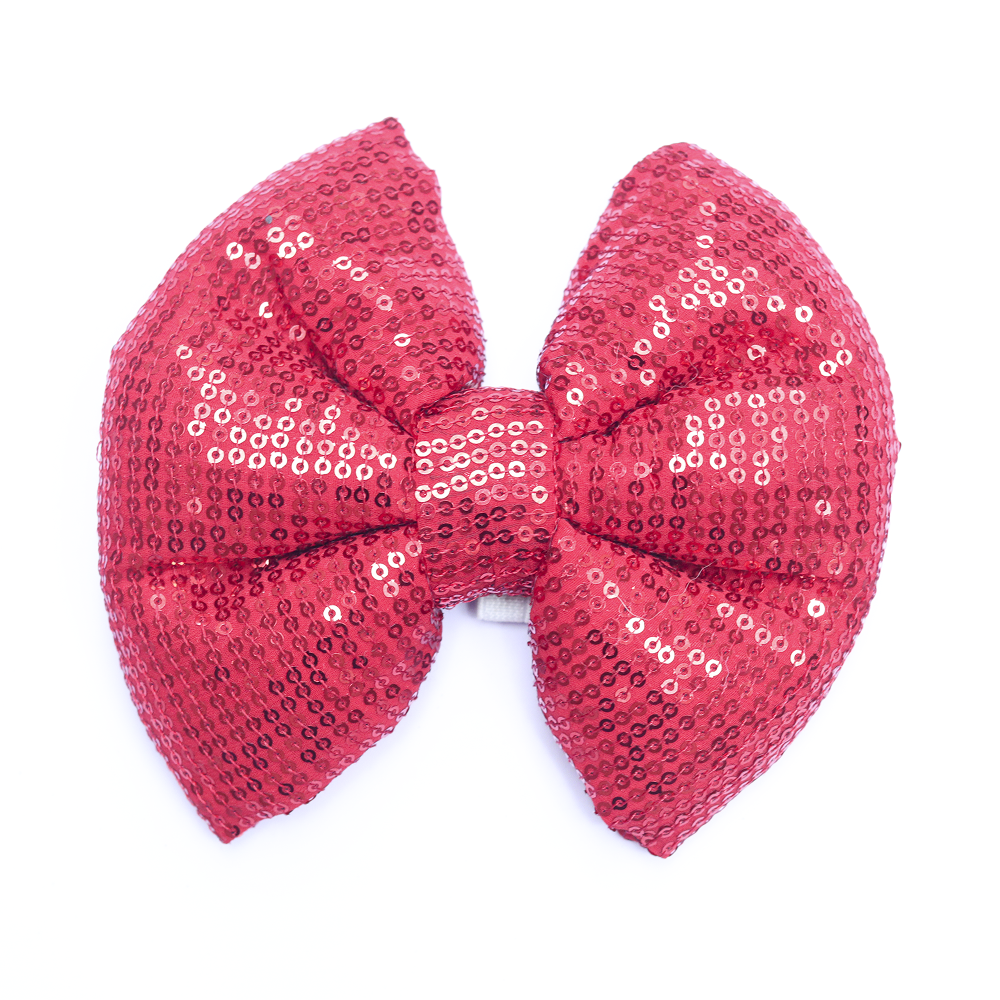 Skatrs Red Glitter Bow for Dogs and Cats