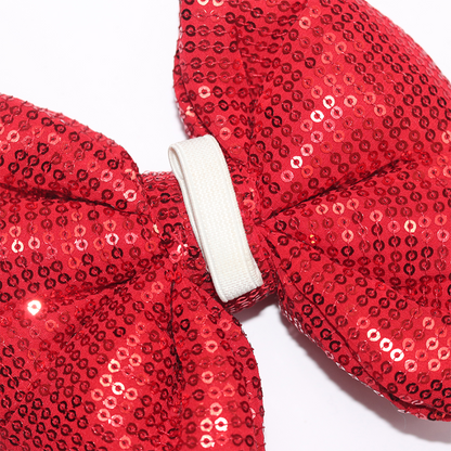 Skatrs Red Glitter Bow for Dogs and Cats