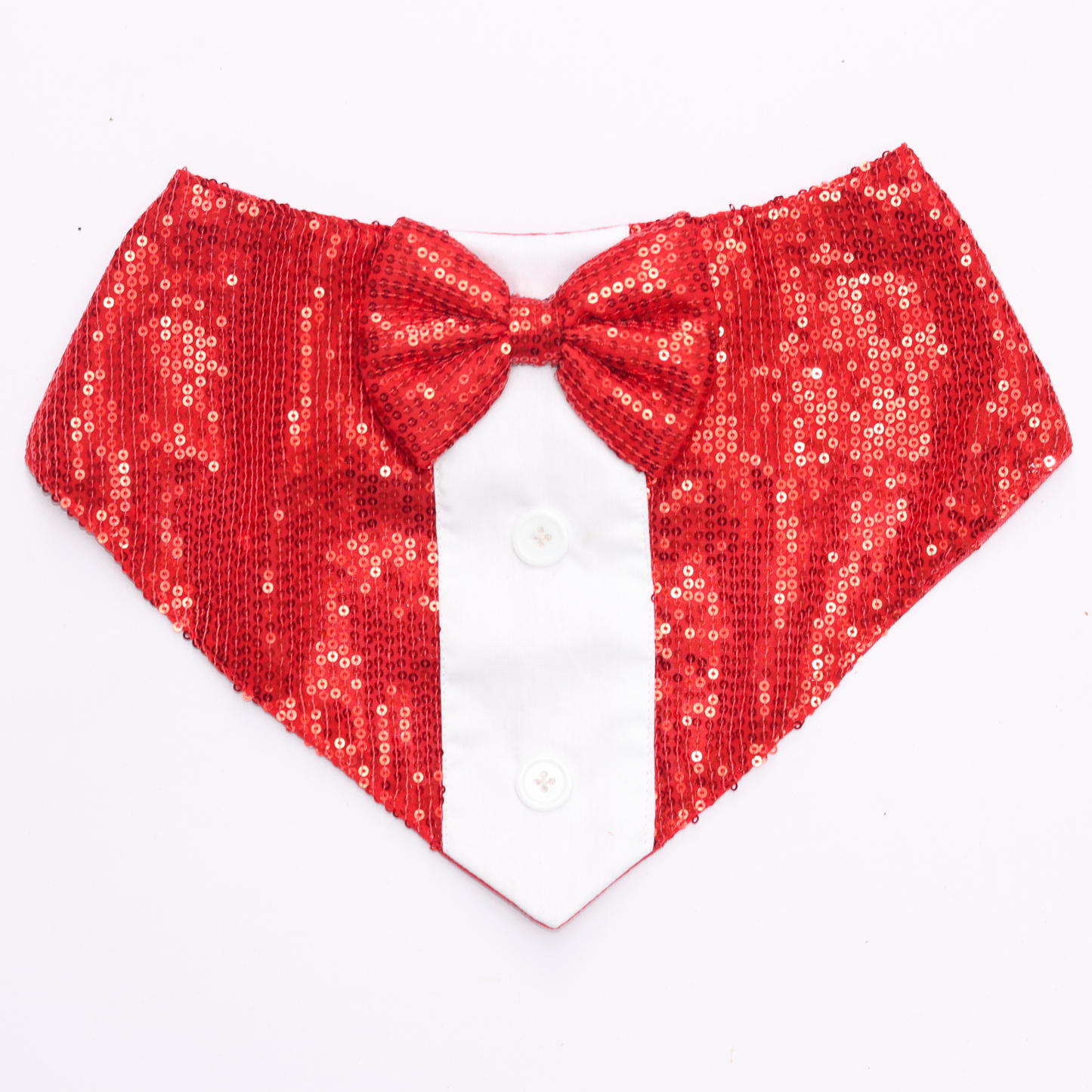 Skatrs Red Tuxedo Party Bandana for Dogs and Cats